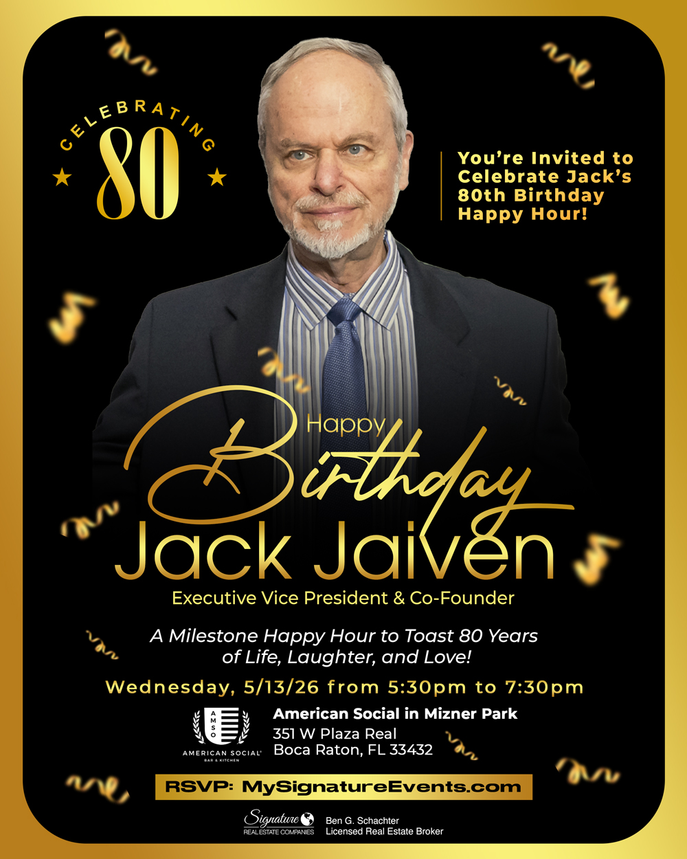 Jack Jaiven's 80th Birthday Happy Hour!