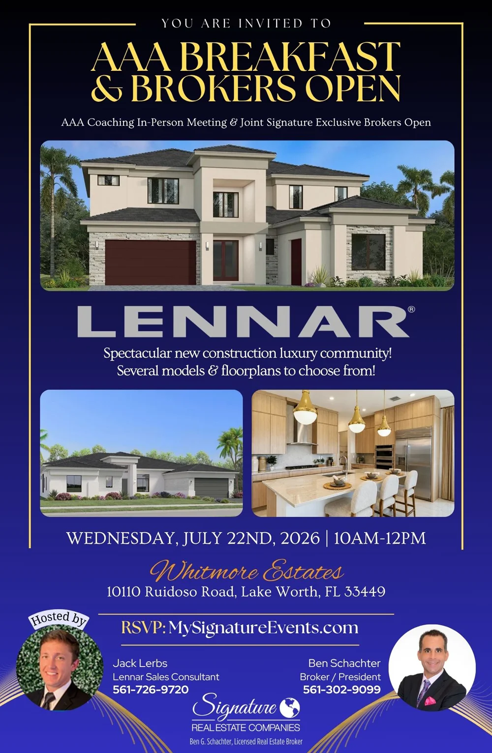 Lennar AAA Breakfast & Brokers Open